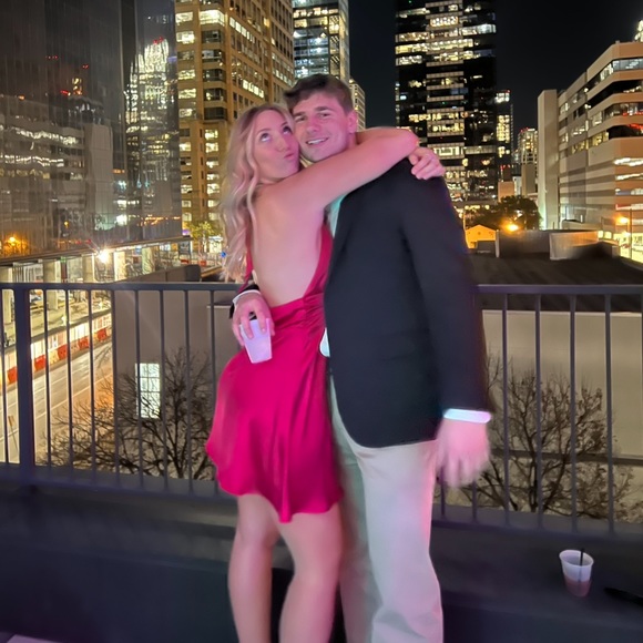 Dresses | Garage Pink Satin Holly Halter Dress | Poshmark